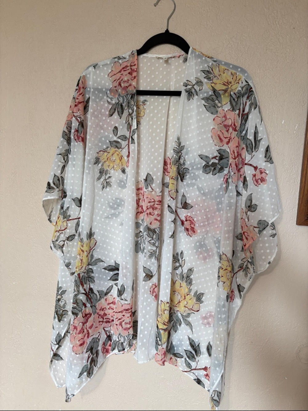 Maurice’s floral Swiss dot kimono